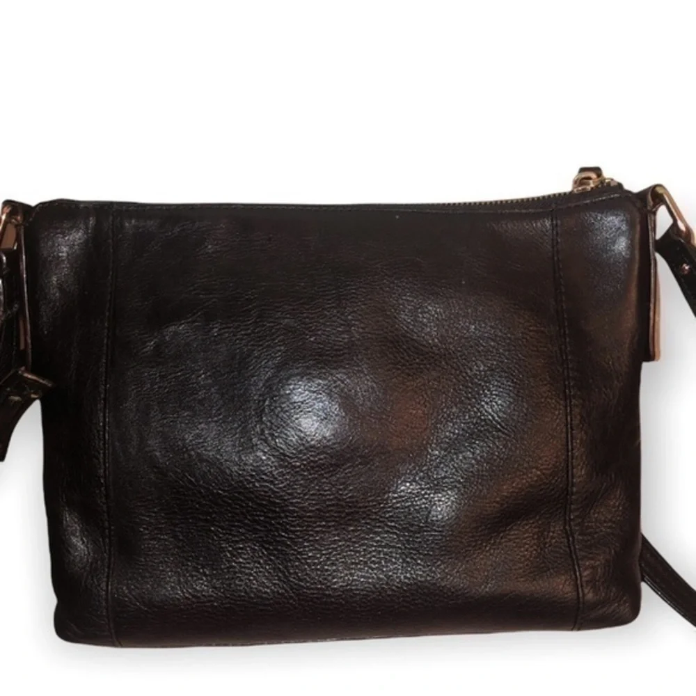 Kate spade black leather messenger bag